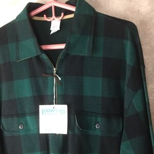 LL Bean Woman's 1/4 Zip Pullover XL Regular Plaid NWT Fall Hunting Shirt Camping